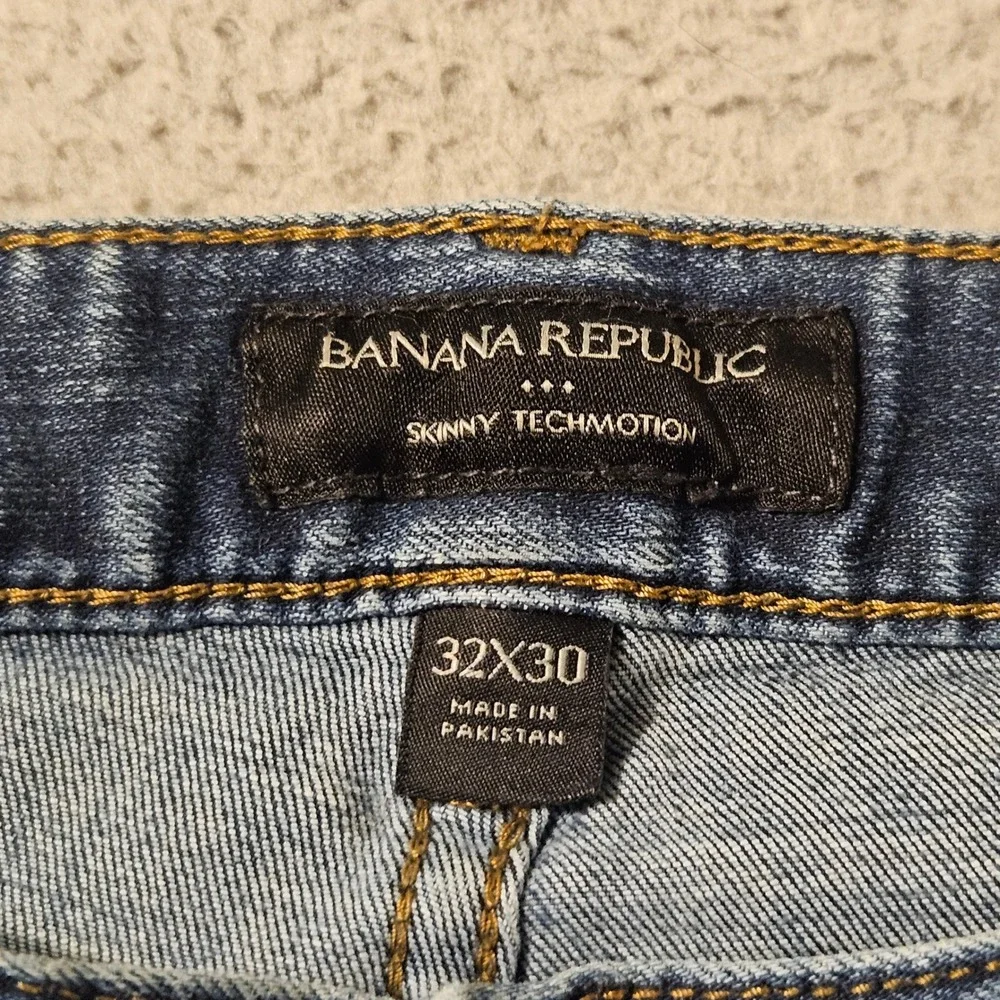 Banana Republic Skinny Techmotion Jeans Mens 32x30 Dark Wash Blue Denim Stretch